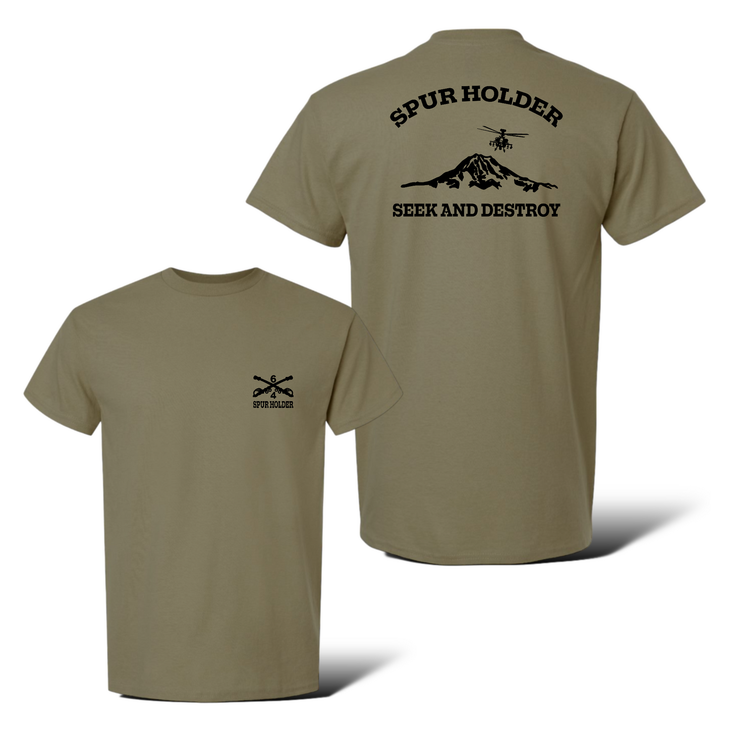 4-6 Cav Apache Mountains Spur Holder, 100% Cotton T-Shirt