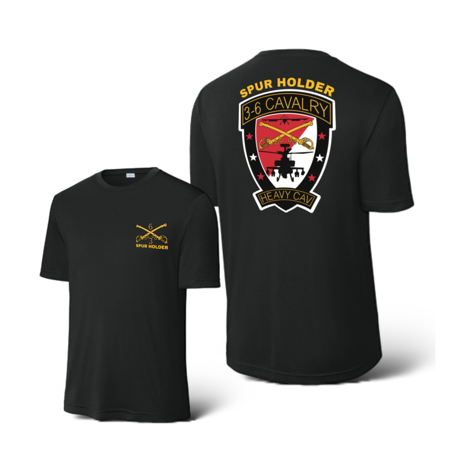 3-6 Cav Spur Holder 100% Cotton T-Shirt