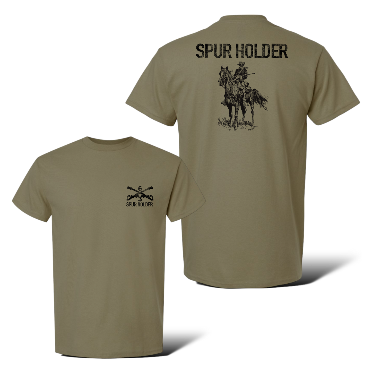 3-6 Cav Old Bill Spur Holder, 2024 100% Cotton T-Shirt