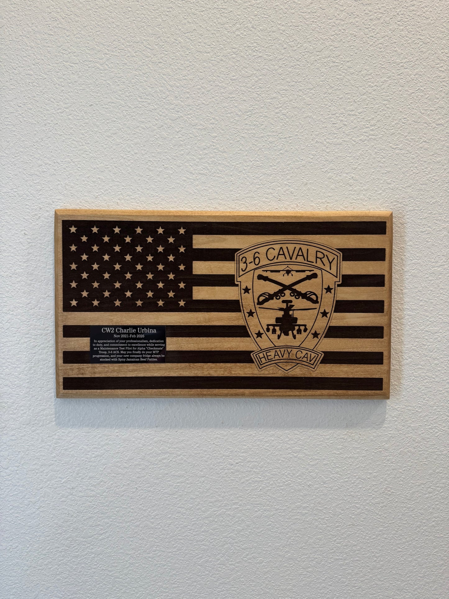 American Flag Unit Plaque