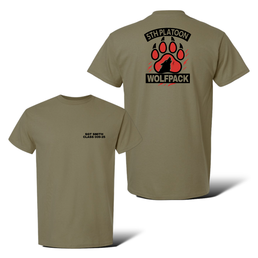 Ft. Bliss BLC 5th Platoon Wolfpack 100% Cotton T-Shirt