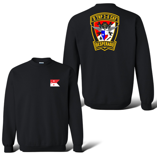D Troop 3-6 Cav 50/50 Cotton/Polyester Crewneck Sweater