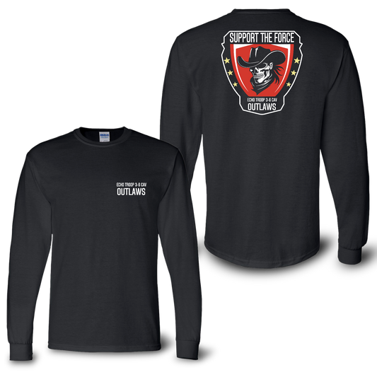 E Troop 3-6 Cav 50/50 Cotton/Polyester Dry Blend Long Sleeve Shirt