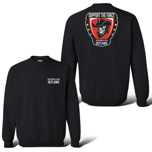 E Troop 3-6 Cav 50/50 Cotton/Polyester Crewneck Sweater