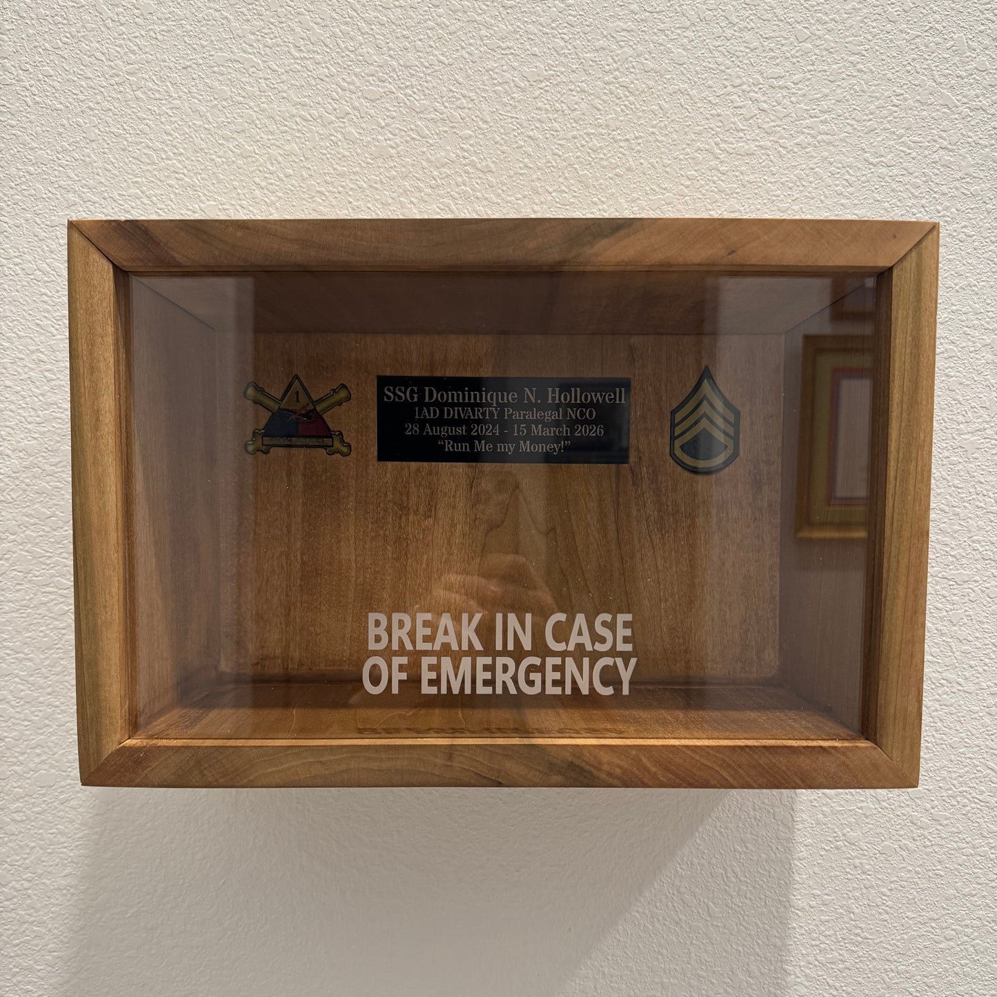 Shadow Box Plaque SSG Hollowell