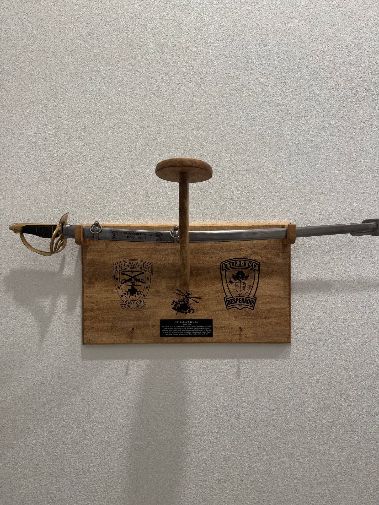 3-6 Cav Stetson, Saber, Spur Holder