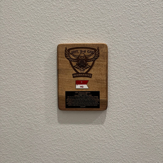 Warhawk Mini Guidon Plaque
