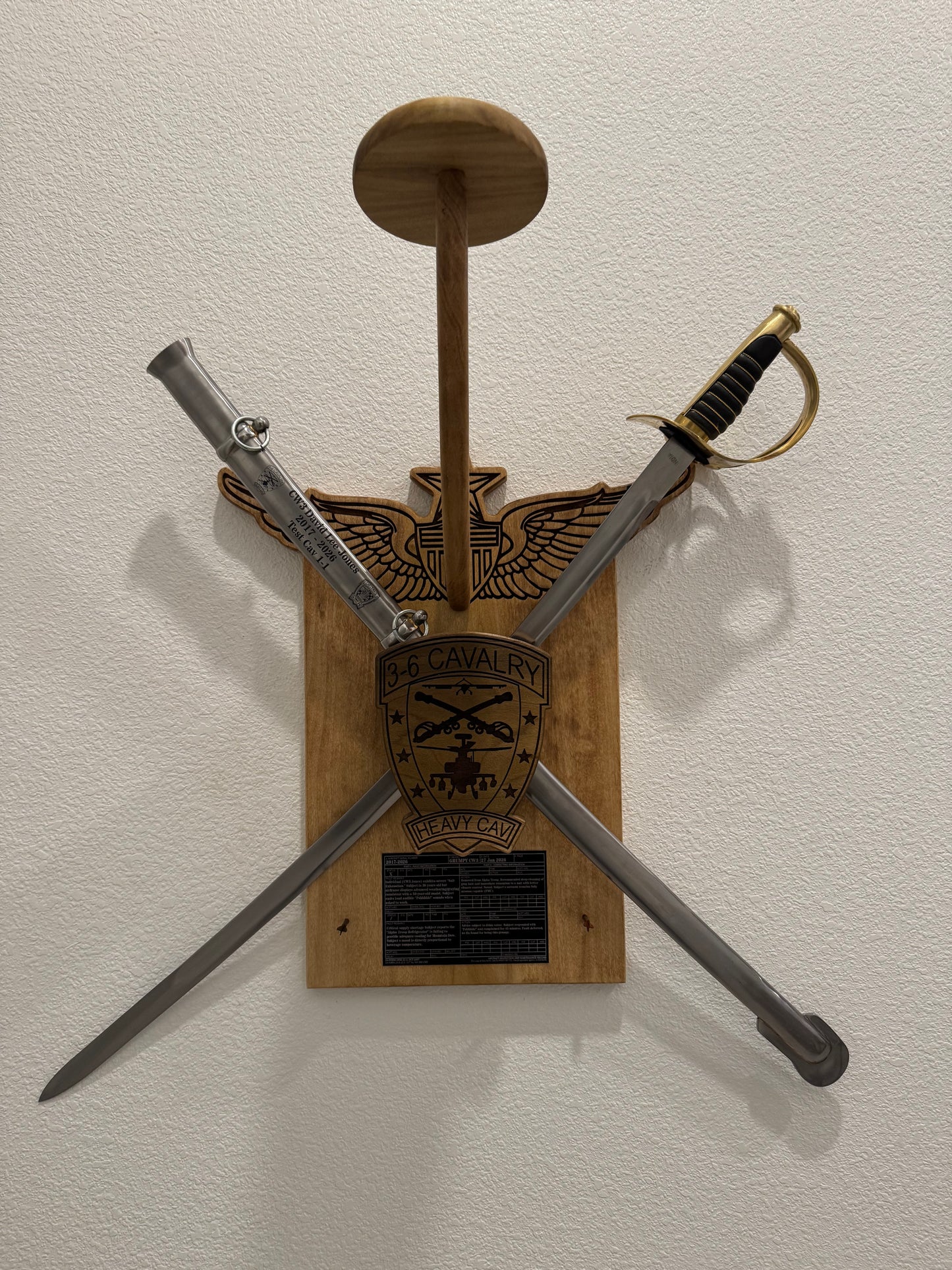 Custom Stetson Saber Spur Holder Mr. Jones
